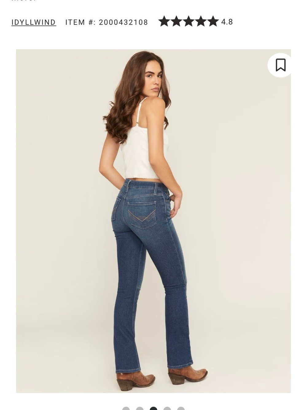 Idyllwind Bootcut Jeans in Dark Blue Denim Size 8/34